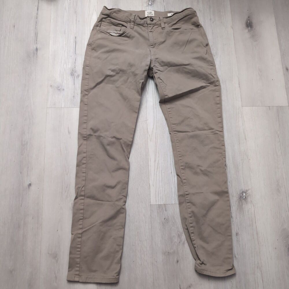 Flint And Tinder Pants Mens Size 31 Beige Slim Fit Flint & Tinder Pants